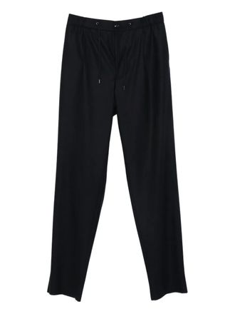 Giorgio Armani pleated drawstring trousers - Blue