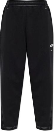 Moschino Trainingsbroeken met contrasterende stiksels - Heren - Sweatpants - Zwart - M - Katoen - Broeken