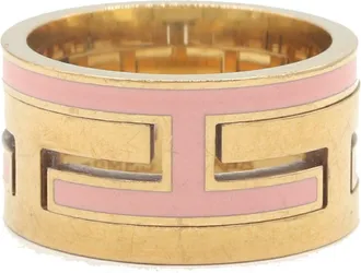 Herm&egrave;s Gold Pink Sterling Silver 925 Band Ring (Pre-Owned)