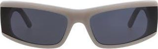 Balenciaga 66mm Rectangular Sunglasses in Grey Grey Blue at Nordstrom Rack