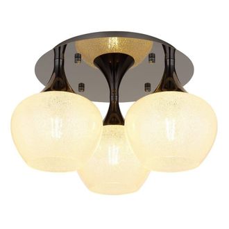 Netlighting Maxy Globe Ceiling Light Gunmetal Clear Glass Shade 3x E27 in Grey