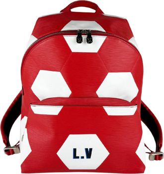 Louis Vuitton Red Color White Epi Leather Backpack (Pre-Owned)