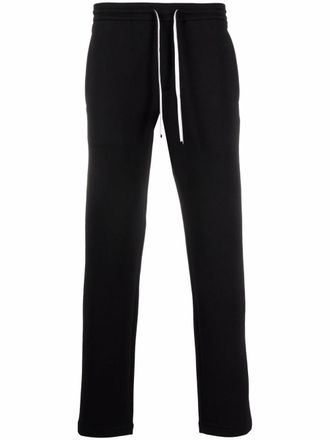 Emporio Armani drawstring logo-print track pants - Black