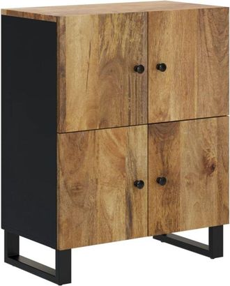 vidaXL Sideboard with 4 Doors 60x33x75 cm Solid Wood Mango vidaXL