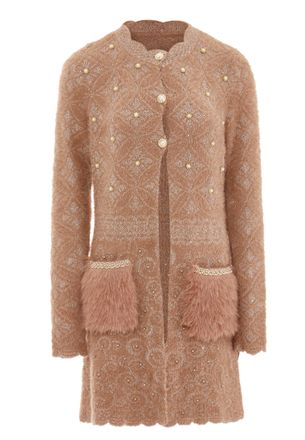 Faina Vest Dames Donkerroze ros&eacute;goud