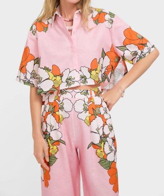 Borgo De Nor Alani Linen Top In Omnishiro Placement
