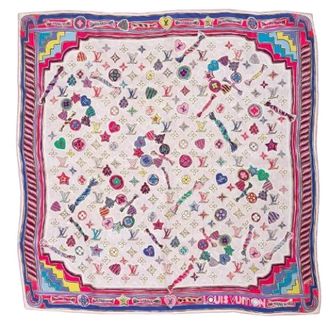 Louis Vuitton Pre-owned Scarves, female, Multicolor, Size: ONE SIZE Pre-owned Silk Scarf