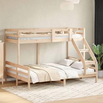 Berkfield Home Bunk Bed without Mattress 90x200/140x200 cm Solid Wood in Brown