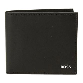 HUGO BOSS Hugo, Wallets & Cardholders, male, Black, Size: ONE SIZE Mens Leather Wallet Randy 4cc Coin