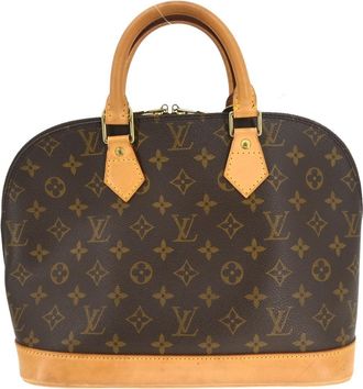 Louis Vuitton Alma Handbag Monogram Canvas Brown Canvas Handbag (Pre-Owned)