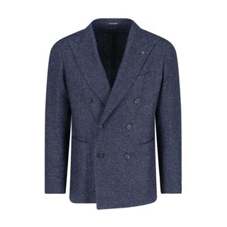 Tagliatore Heren, Jassen, Blauw, Maat: XL Wol