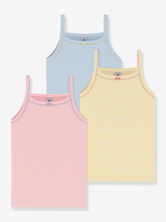 Petit Bateau Lot de 3 d&eacute;bardeurs bretelles Petit Bateau blanc