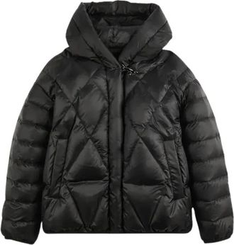 Fay Piumino Argyle Degrad&eacute; con Cappuccio - Dames - Winterjassen - Zwart - XS - Jassen