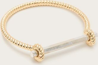 AllSaints Brass Heidi Rope Bangle, Size: One Size
