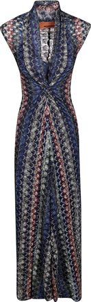 Missoni Dress Long Ds26wg2h. Br015p Smspv Multi Dark Version