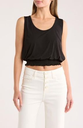 Ellen Tracy Smocked Tank in Black at Nordstrom Rack, Size Small