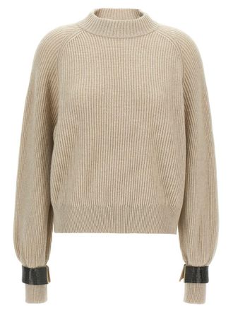 Brunello Cucinelli Monile Cuffs Sweater