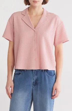 Daniel Rainn Short Sleeve Knit Button-Up Shirt in P897 Vinta at Nordstrom Rack, Size X-Large