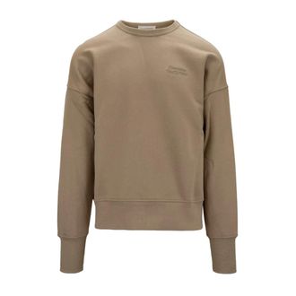 Alexander McQueen Sweatshirts, male, Brown, S, Mens Pullover Sweatshirt with Embroidered Logo