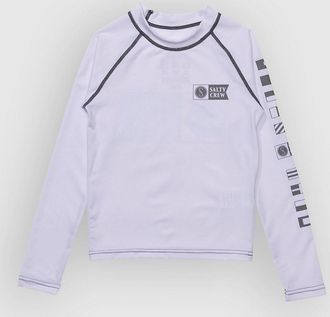 Salty Crew Alpha Kids Licra manga larga blanco