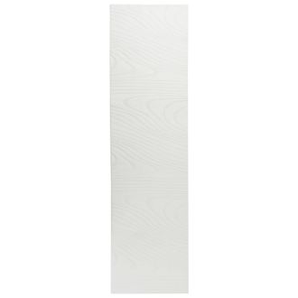 Beliani Alfombra De Pelo De Conejo Sint&eacute;tico Peluda Motivo Vetas 80 X 300 Cm Blanco Crema Ontake