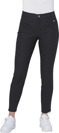 C.Ro Zwarte ritslegging - Dames - Skinny broeken - Zwart - XS - Broeken