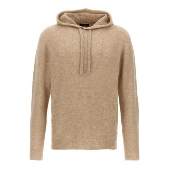 Roberto Collina Cashmere Blend Hooded Jumper - male - Roberto Collina - Hoodies - Beige - L - Sweatshirts & Hoodies