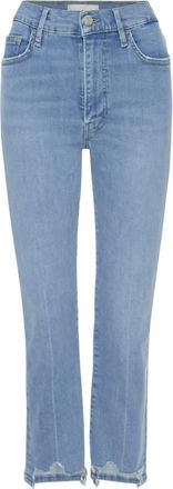 Frame Denim Womens Le High Straight Raw Fray Jeans In Clearwater Modern