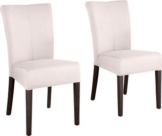 HOME AFFAIRE Esszimmerstuhl »Queen« (Set) 2 Stk.Beine aus massiver Buche, wengefarben lackiert, Polsterstuhl