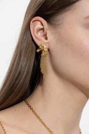 Chlo&eacute; Earrings Chain Horse, Womens, Gold