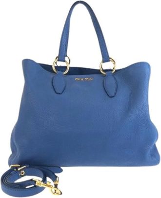 Miu Miu Pre-owned Handbags, female, Blue, Size: ONE SIZE Pre-owned Handbag