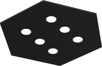 Lumicom River Hex 6x Plaf&oacute;n Monocolor Brillo