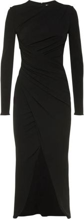 Michael Kors Stretch Matte Jersey Gerimpelde Jurk - Dames - Feestkleedjes - Zwart - 3XS - Kleedjes