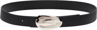 Ferragamo Mens Sculptural Gancini Pebble Leather Belt, Size 105