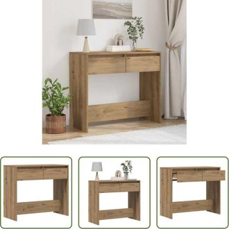 vidaXL vidaXL Tavolo in legno - Tavolo Consolle Rovere Artigianale 89x41x76,5cm in Truciolato