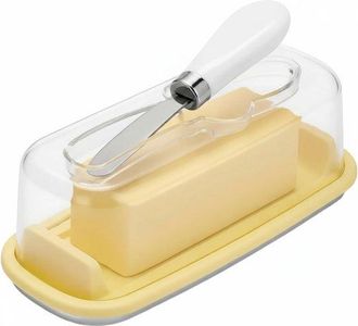 OEM Mantequera Con Tapa Y Cuchillo, Recipiente Herm&eacute;tico Para Mantequilla, Apto Para Barras De Mantequilla De Las Costas Este Y Oeste