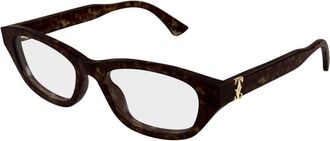 Cartier Cat Eye Brillen - Dames - Brillen - Bruin - 54 MM - Accessoires
