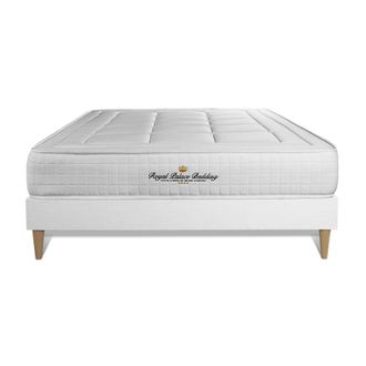 Royal Palace Bedding Royal Palace Bedding - Base Tapizada Blanco + Colch&oacute;n Con Espuma Viscoel&aacute;stica 140 X 190
