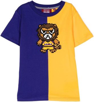 Mostly Heard Rarely Seen Mini Los Angeles Split T-shirt - kids - Cotton - 10 yrs - Yellow