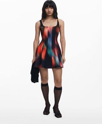 Desigual vestito corto con pannelli nero