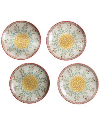 Euroceramica Ella 4Pc Salad Plates Set
