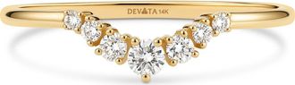 Devata Crescent Lab Grown Diamond Ring in 14K Gold in Yellow Gold at Nordstrom, Size 6