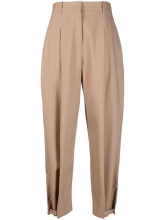 Fabiana Filippi pleat-detail tapered trousers - Brown