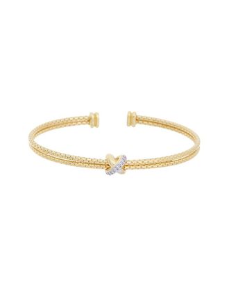 Meshmerise 18K Plated 0.05 Ct. Tw. Diamond Mesh Bangle