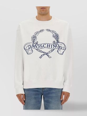 Moschino cotton logo-embroidered sweatshirt