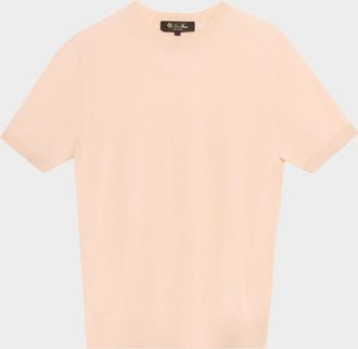 Loro Piana Camino Cashmere-Silk Crewneck Sweater