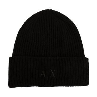 A|X Armani Exchange Elegant vrouwensjaalset in zwart - Dames - Hoeden - Zwart - ONE Size - Wol - Accessoires