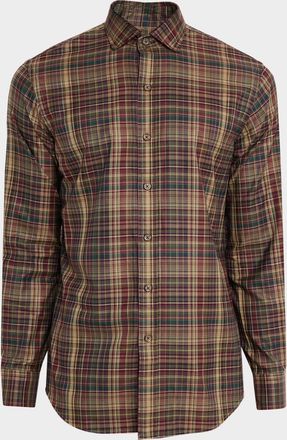 Polo Ralph Lauren Mens Classic Fit Plaid Twill Button-Down Shirt