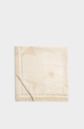 Katie Loxton Printed Scarf in Geometric Lines at Nordstrom