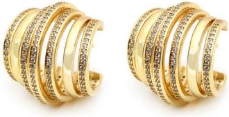 Panacea Crystal Huggie Hoop Earrings in Gold at Nordstrom